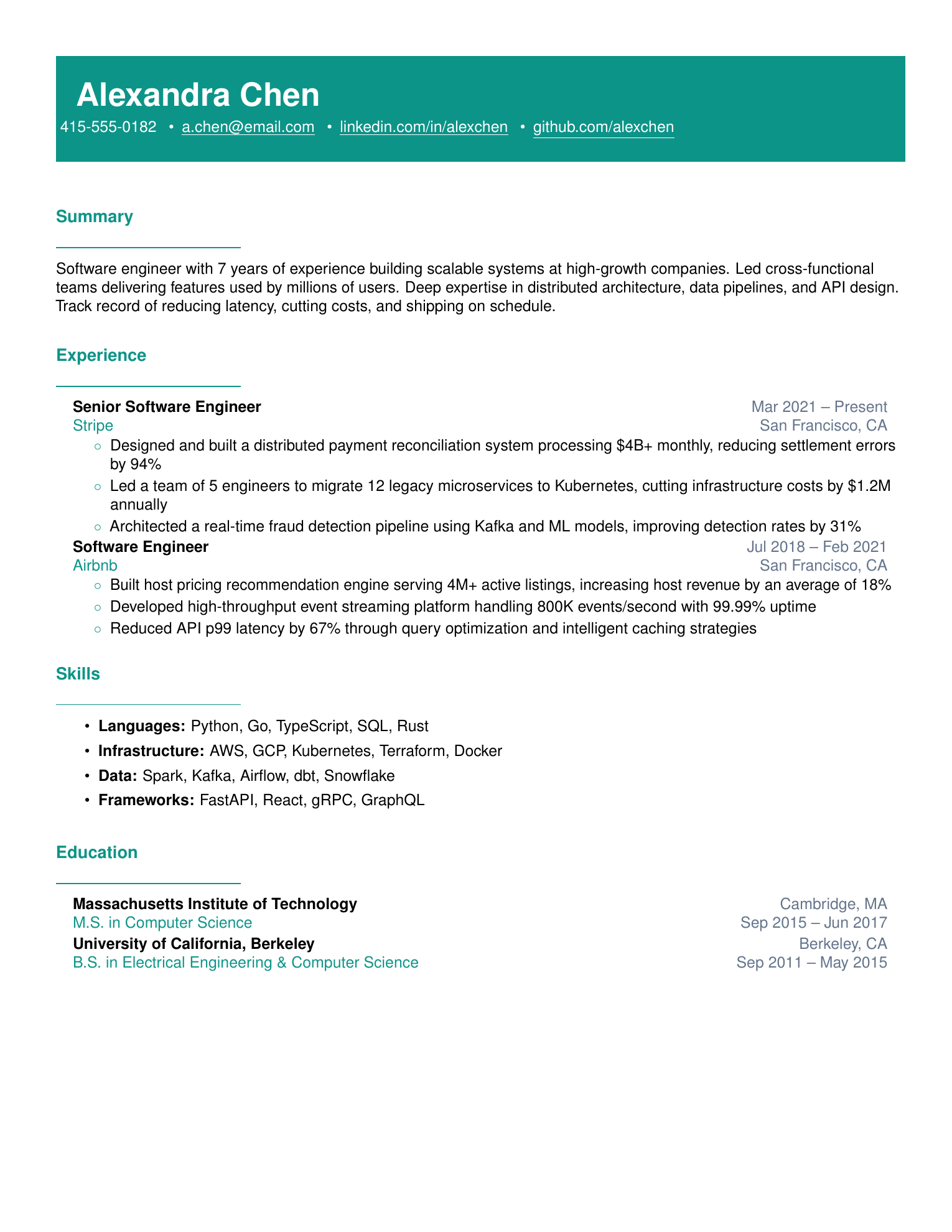 Modern resume template preview